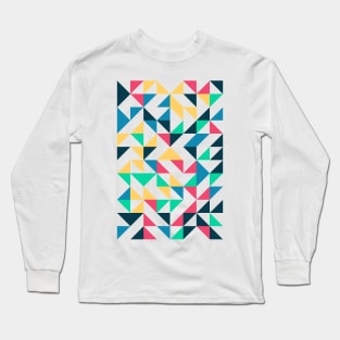 Creative Geometric Colourful Triangle Pattern #6 Long Sleeve T-Shirt